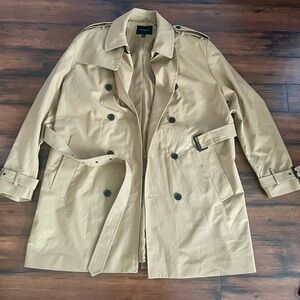 Banana Republic Beige Double-Breasted Trench Coat